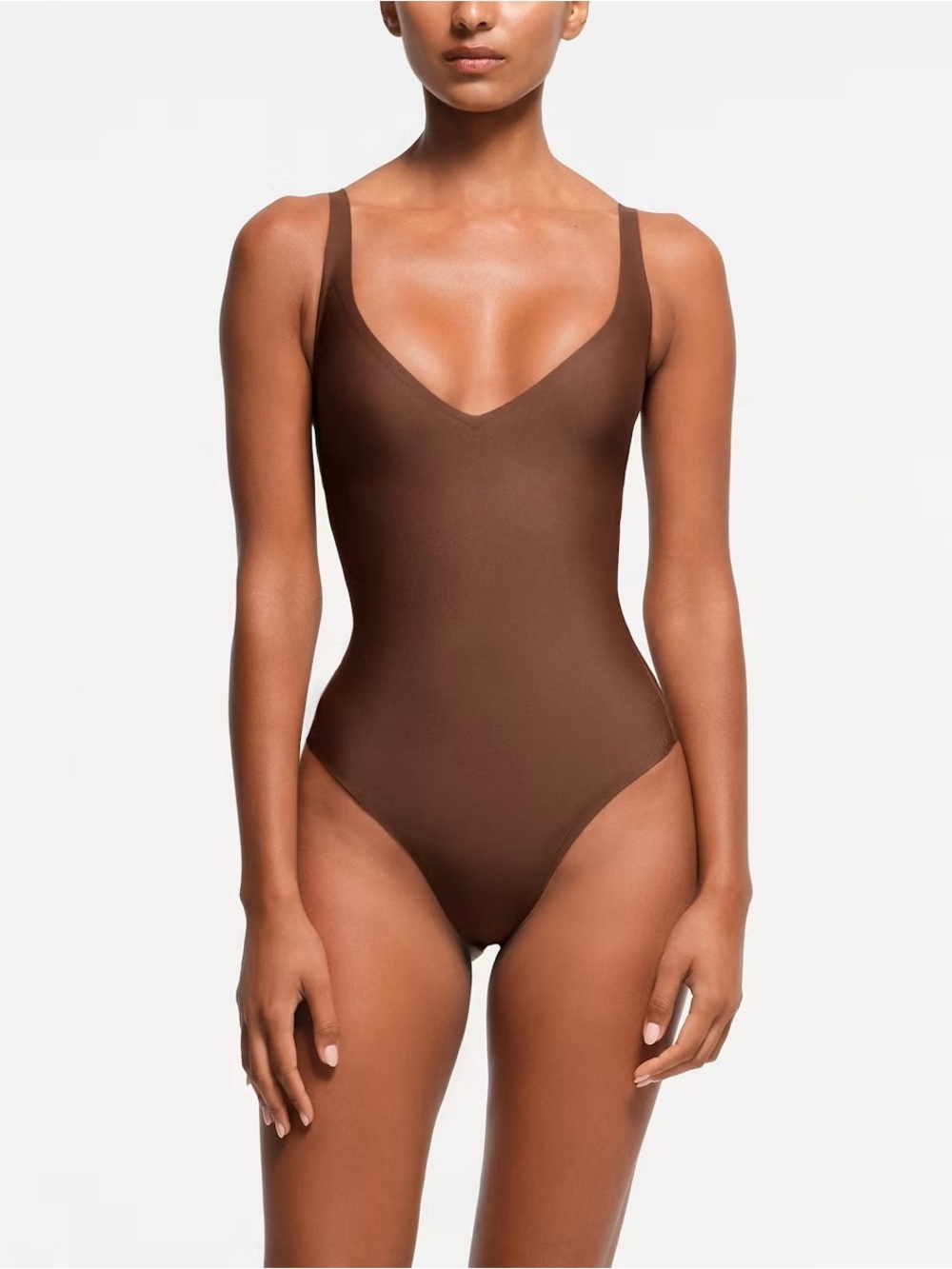 🤎✨NWT SKIMS Body CS Plunge Bodysuit Jasper Size S🤎